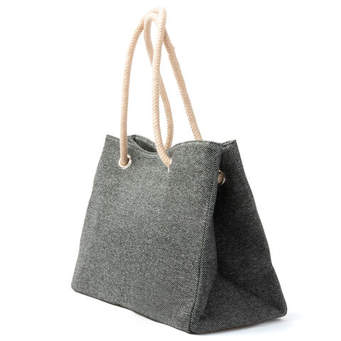 Sac Fourre-tout Non Tissé Durable De Taille Standard Respectueux De L'environnement Pour Les Courses, Les Livres, La Plage, Les Loisirs Créatifs, L'école (1, Noir
