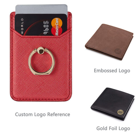 Personalisiertes Werbegeschenk Kartenhalter Leder Kreditkartenetui für Handy
