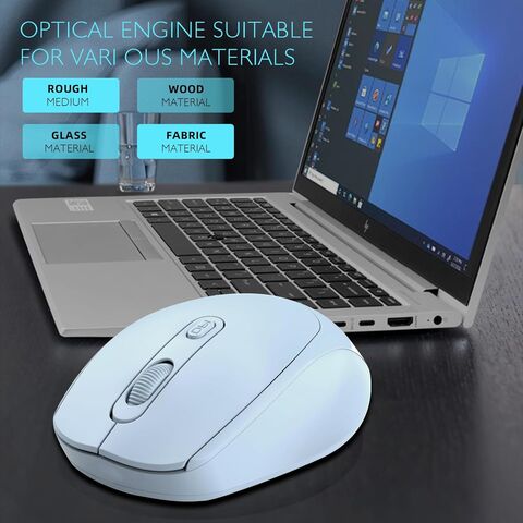 Ratón Inalámbrico 2.4G Silencioso para Ordenador con Receptor Nano USB para Portátil