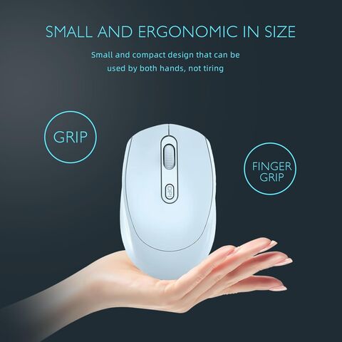 Ratón Inalámbrico 2.4G Silencioso para Ordenador con Receptor Nano USB para Portátil