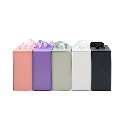 Boîte cadeau magnétique en carton, luxe, dorure à chaud, fermeture à ruban, boîtes rigides pour emballage cadeau