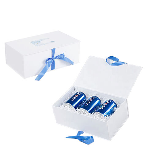 Boîte cadeau magnétique en carton, luxe, dorure à chaud, fermeture à ruban, boîtes rigides pour emballage cadeau