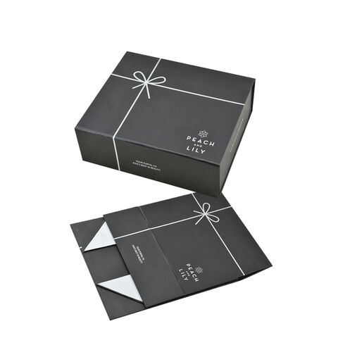 Boîte cadeau magnétique en carton, luxe, dorure à chaud, fermeture à ruban, boîtes rigides pour emballage cadeau