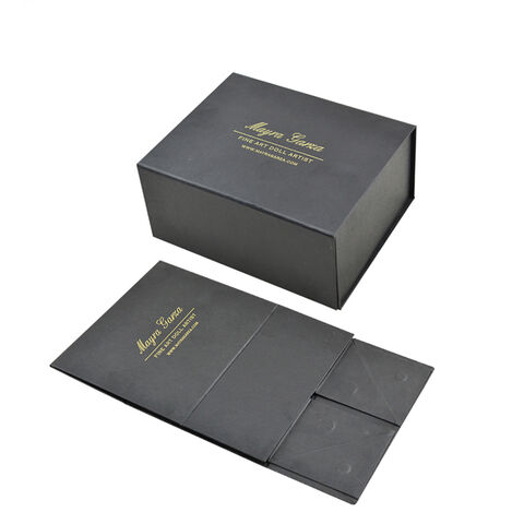 Boîte cadeau magnétique en carton, luxe, dorure à chaud, fermeture à ruban, boîtes rigides pour emballage cadeau