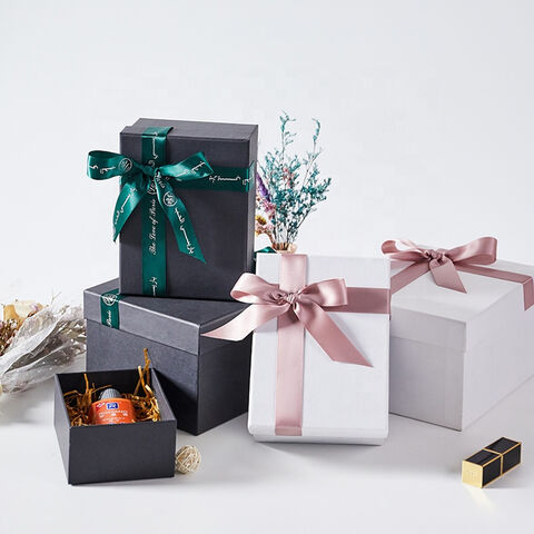 Boîte cadeau rigide imprimée avec logo personnalisé, boîte cadeau en carton avec fleur de rose de savon