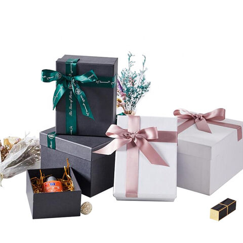Boîte cadeau rigide imprimée avec logo personnalisé, boîte cadeau en carton avec fleur de rose de savon