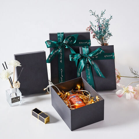 Boîte cadeau rigide imprimée avec logo personnalisé, boîte cadeau en carton avec fleur de rose de savon