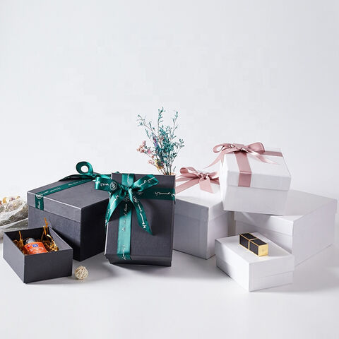 Boîte cadeau rigide imprimée avec logo personnalisé, boîte cadeau en carton avec fleur de rose de savon