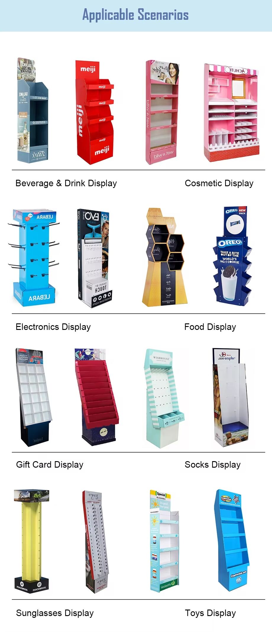 Custom Accessories Pegboard Rack Carton Floor Hanging Display Racks ...