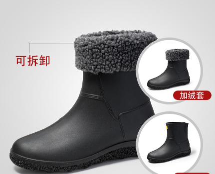 Buy China Wholesale Men's Rubber Rain Boots Thick Sole Waterproof