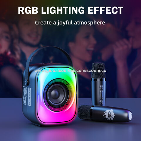 ONIKUMA KARAOKE SOUND SET Conjunto de som de karaokê portátil de alto volume com efeito de iluminação RGB e microfone