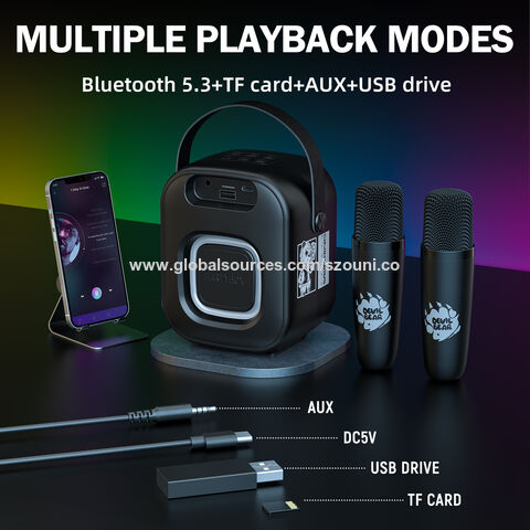 ONIKUMA KARAOKE SOUND SET Conjunto de som de karaokê portátil de alto volume com efeito de iluminação RGB e microfone