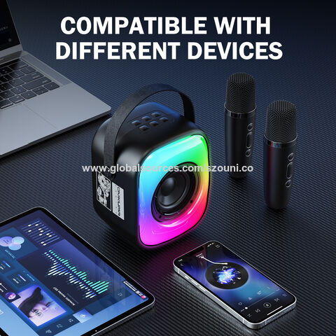 ONIKUMA KARAOKE SOUND SET Conjunto de som de karaokê portátil de alto volume com efeito de iluminação RGB e microfone