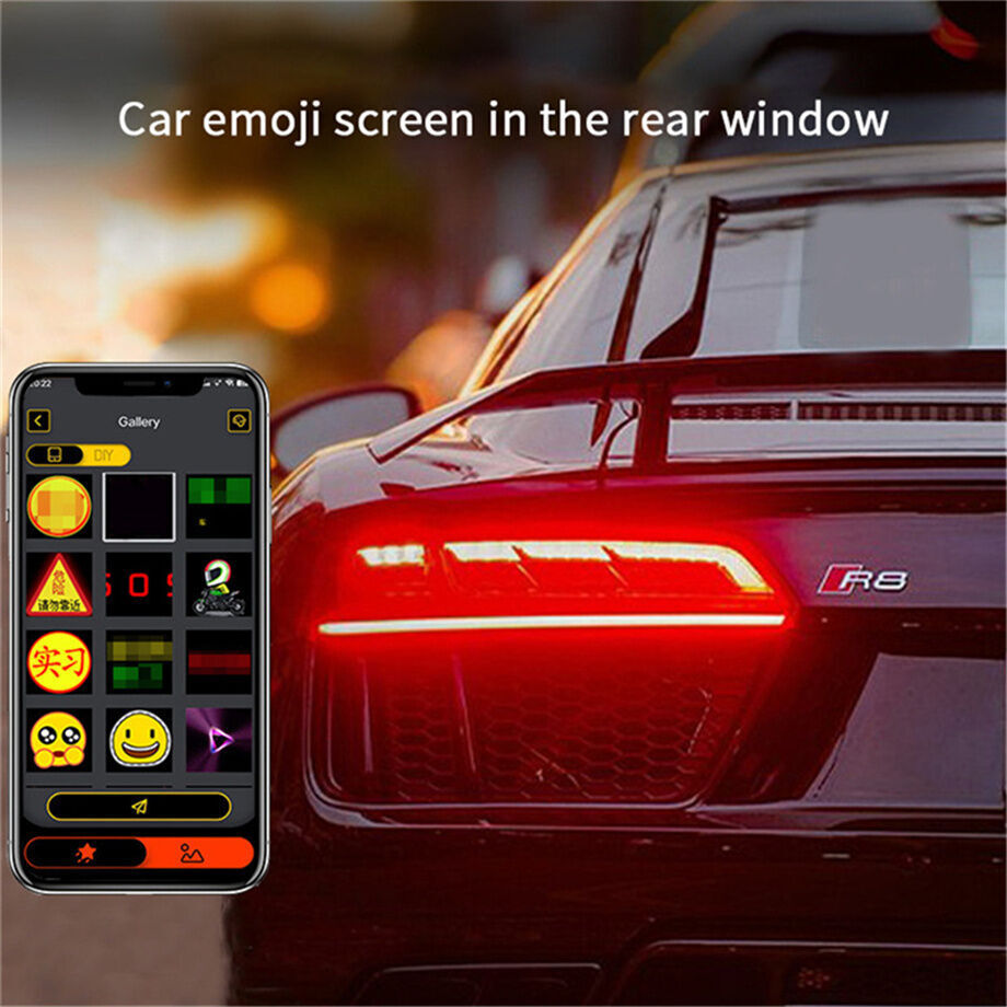 High Resolution 64x64 Pixel Led Smart Screen Car Rear Window Display ...