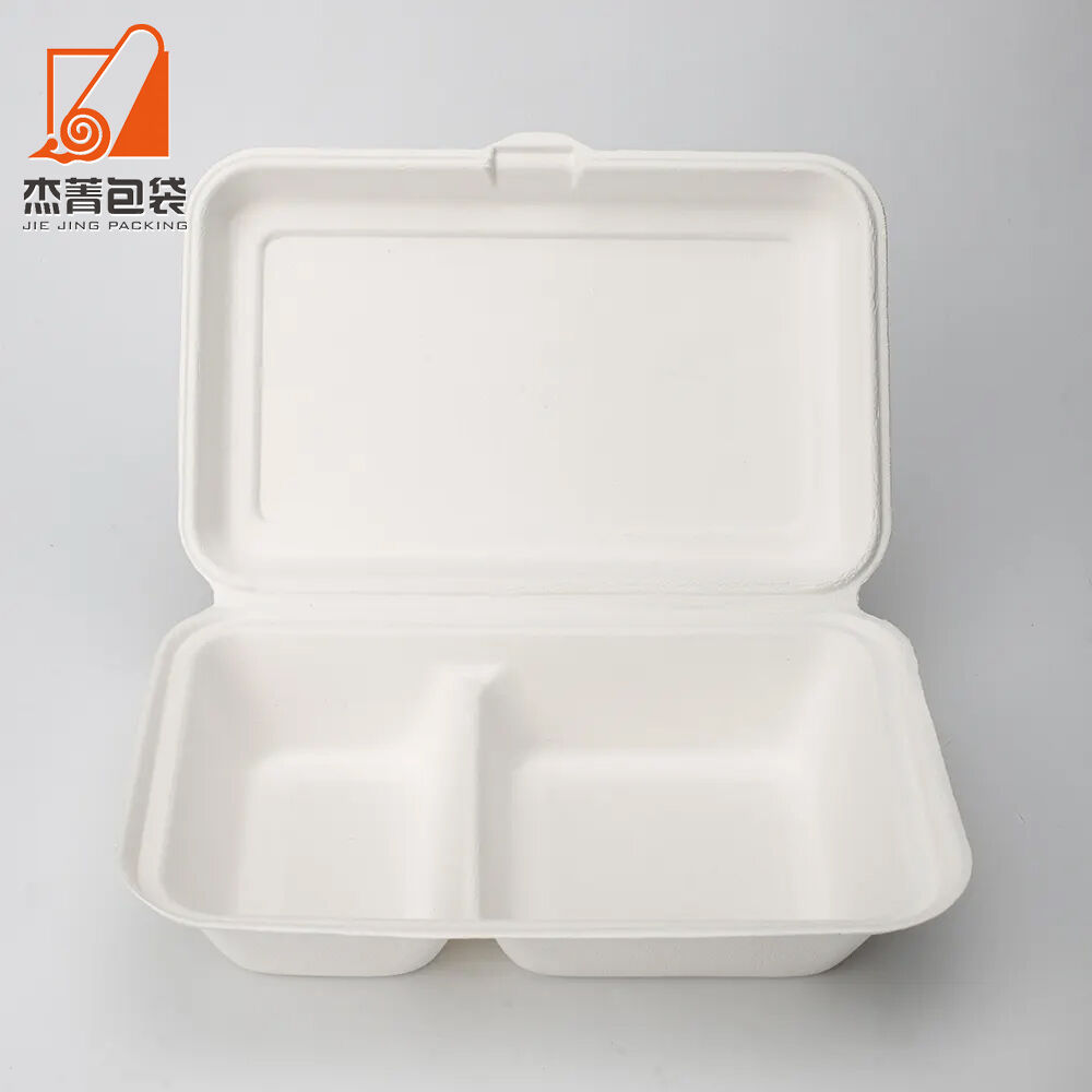 Biodegradable Pulp Molding Food Takeaway Packaging Clamshell Sugarcane ...