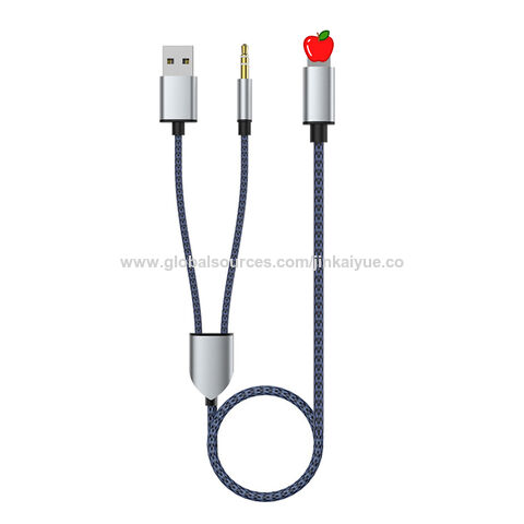 Cabo de Áudio e Carregamento 2 em 1 para iPhone de Alta Qualidade OEM ODM