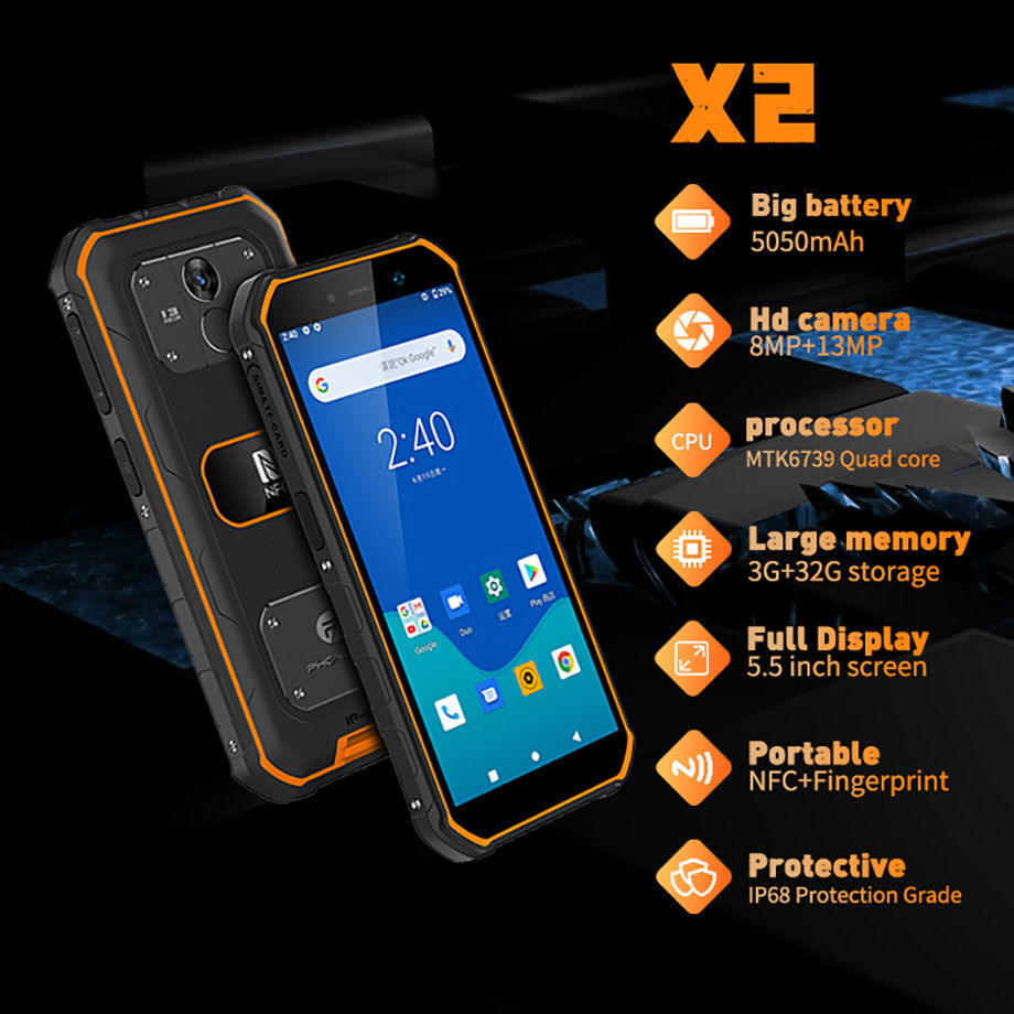 5.5 Inch Screen 3gb Ram 32gb Rom Quad Core Android 10 Mobile Ip68 ...