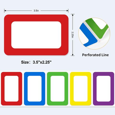 Stiker Label Nama, 400 Stiker, 5 Warna, Label Pakaian yang Dipersonalisasi untuk Panti Jompo dan Lainnya