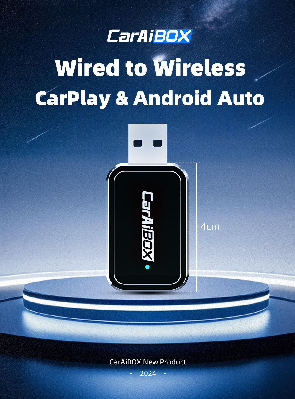 Wireless AI Car Box Wireless CarPlay AI Box With OBD2 Scanner