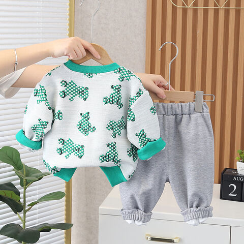 Compre Conjunto De Ropa Para Bebé Niño De Algodón Con Estampado De