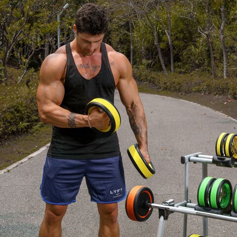 Mancuernas Grandes de 50 lb con Recubrimiento de Goma para Protección Ambiental, Especiales para Fitness Masculino
