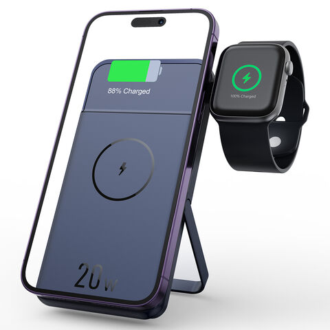 Banco de energía inalámbrico magnético OEM de 10000 mAh con carga rápida de 20 W, cargador inalámbrico magnético portátil con MagSafe para iPhone