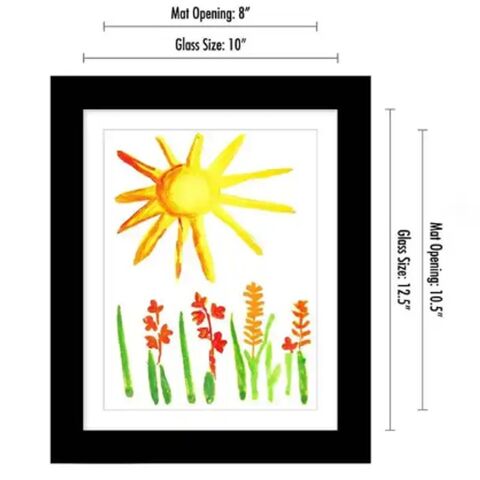Marcos para Dibujos Infantiles Intercambiables Acrílico Transparente 21.59x27.94cm con Paspartú Montaje en Pared y de Mesa Marcos para Fotos Infantiles