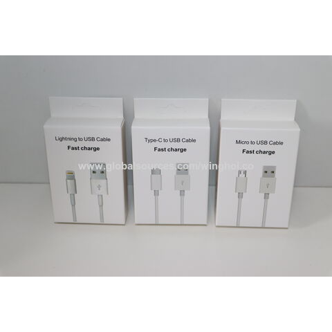 Cable USB-C 5V2A de Carga Rápida en Stock al por Mayor, Cable de Datos USB para Sincronización, MOQ Pequeño, Entrega Rápida al por Mayor
