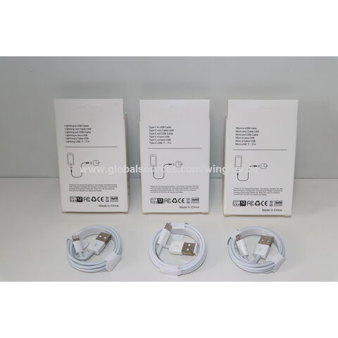 Cable USB-C 5V2A de Carga Rápida en Stock al por Mayor, Cable de Datos USB para Sincronización, MOQ Pequeño, Entrega Rápida al por Mayor