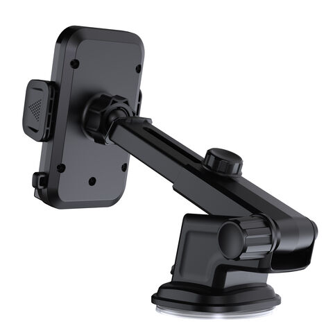 Support universel de téléphone portable pour voiture, console centrale et pare-brise, compatible avec tous les modèles, installation facile et flexible.