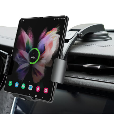 Precio de fábrica KC S3 2-Bobina Auto-Sujeción Soporte Cargador Inalámbrico para Coche para Teléfonos de Pantalla Plegable Samsung Z Fold 6/5