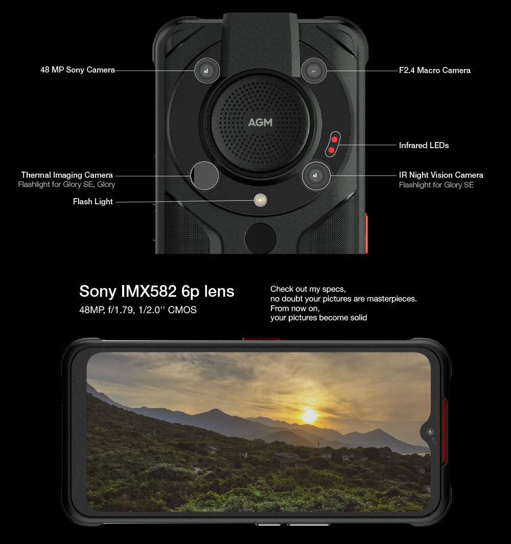 Agm Glory Pro 5g Phone Nfc Night Vision Thermal Imaging Camera Mobile ...