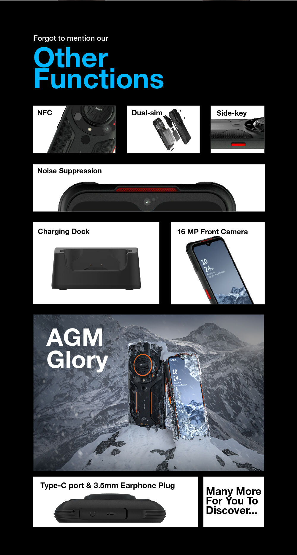 Agm Glory Pro 5g Phone Nfc Night Vision Thermal Imaging Camera Mobile ...