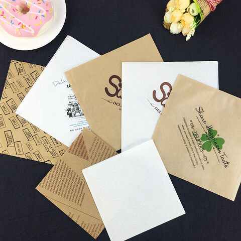 Saco de Papel Personalizado Impresso com Abertura Dupla para Sanduíches, Donuts, Hambúrgueres, em Forma de L ou Triângulo, À Prova de Óleo - Atacado