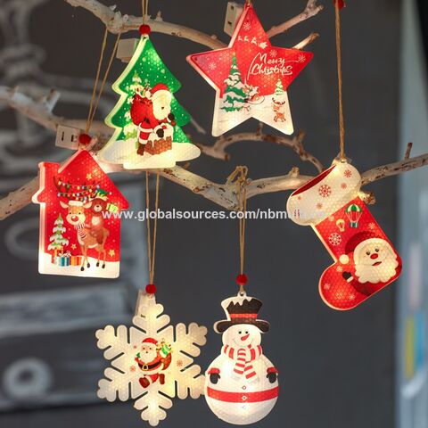 Adornos Navideños Árbol de Navidad Copo de Nieve Luces Colgantes Artículo Promocional Decoraciones para Fiestas