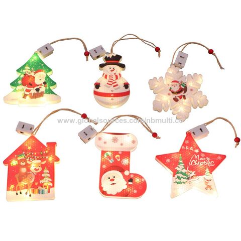Adornos Navideños Árbol de Navidad Copo de Nieve Luces Colgantes Artículo Promocional Decoraciones para Fiestas