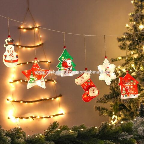Adornos Navideños Árbol de Navidad Copo de Nieve Luces Colgantes Artículo Promocional Decoraciones para Fiestas