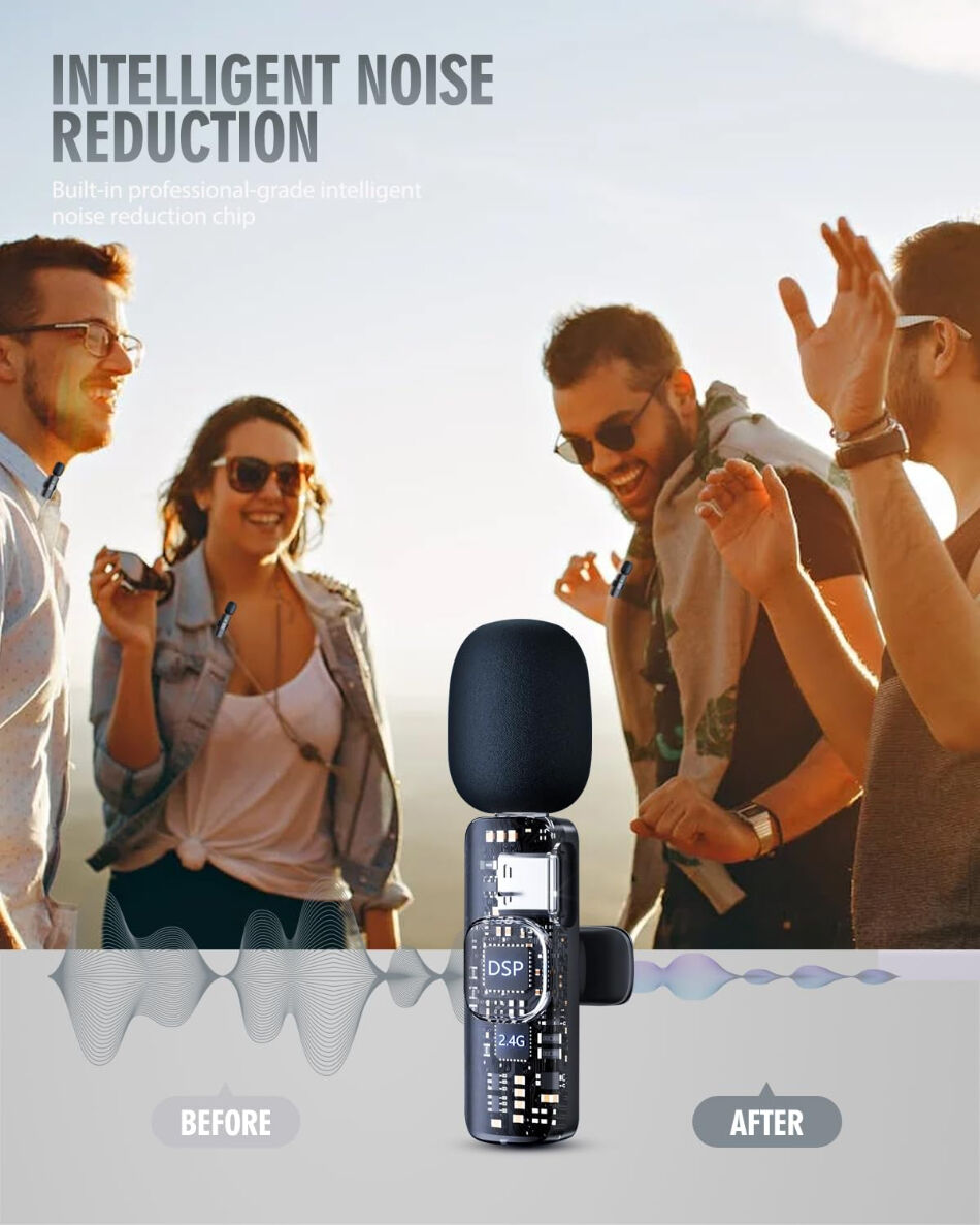 3 In 1 Wireless Microphone For Phone Android Camera Usb-c Microphone ...