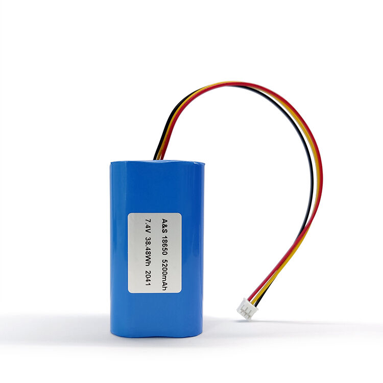 Pacco Batterie Ricaricabile 18650 7.4V 5200mAh 2S2P – Grande Capacità Con LED