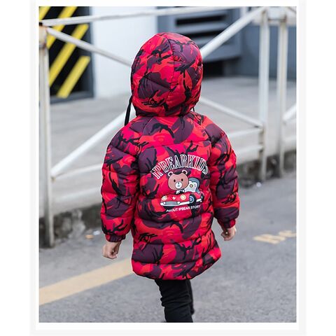 Dernière conception vestes et manteaux réversibles à capuche zippée imprimé camouflage pour enfants garçons