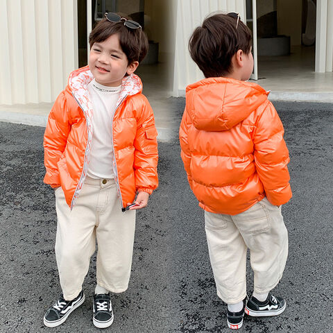 Boys shiny puffer coat online