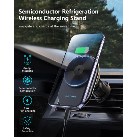 Cargador Inalámbrico Magnético para Coche con Enfriamiento por Hielo S18 y Refrigeración por Semiconductor - Precio de Fábrica