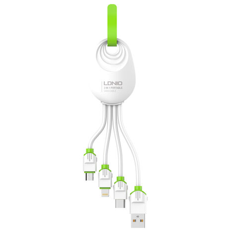 LDNIO LC95 15cm Convenient to carry 3 In 1USB Cable For Mobile Phone fast charging USB cable