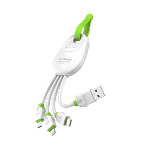 LDNIO LC95 15cm Convenient to carry 3 In 1USB Cable For Mobile Phone fast charging USB cable