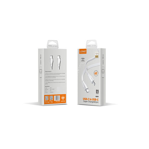 LDNIO1m/2m 65W Type-C to Type-C Cable Support PD and QC fast charging