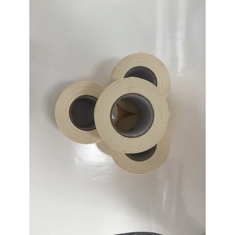 Cinta Adhesiva Aislante para Aire Acondicionado Color Crema con Diseño Fino - Rollo de Envoltura para Unidades de Climatización