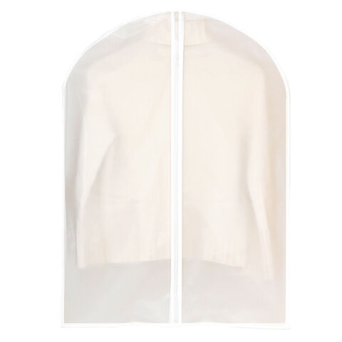Saco de pó para roupas, capa de roupa transparente à prova d'água para casacos e fatos, saco para pendurar lavável, capa de pó para roupas