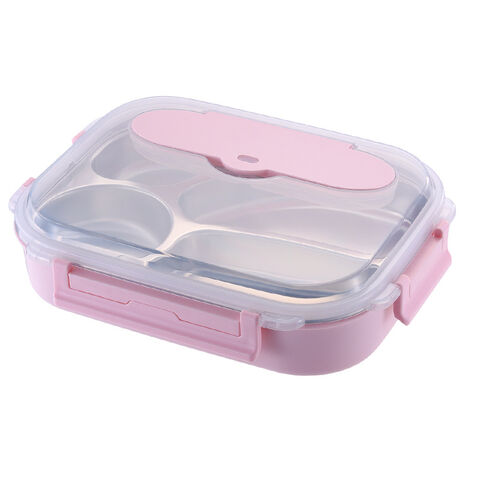 Isolierte Lunchbox aus Edelstahl 304 für Studenten, quadratische, versiegelte Frischhaltedose, doppelwandige Bento-Box zur Wassererwärmung
