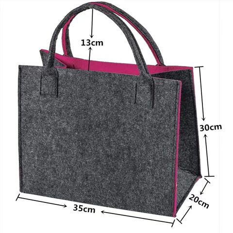 Bolso de fieltro para mujer, bolso tote de fieltro de lana para mujer, bolso de compras de fieltro