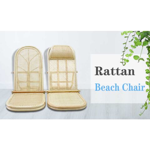 Luxuriöse, kühlende und bequeme, tragbare Falt-Rattan-Sonnenliegen für Strand und Schwimmbad im Großhandel